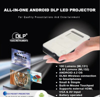 Android Projecteur HD DLP LED Projector with Touchpad Mouse