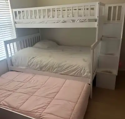 Family Size Bunk Bed With Storage & Trundle, View more