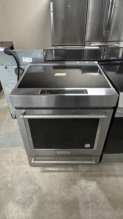 induction stove kitchen aid slide-in 6 months warranty, View more