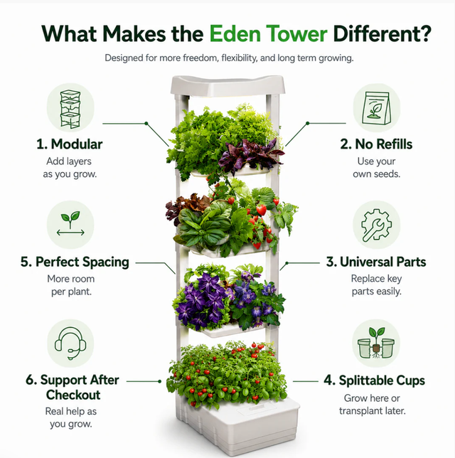 Indoor Hydroponics Garden - 4 Tier Eden Tower by Hope Innovation in Other in Calgary - Image 2
