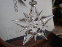 Swarovski Crystal Figurine - " 2001 Christmas Ornament " -