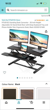 Standing Desk Converter - 36 Inch Height Brand New In Box