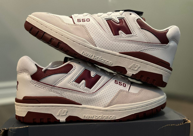 New Balance 550 Sea Salt Burgundy - Size 10 in Men's Shoes in City of Toronto