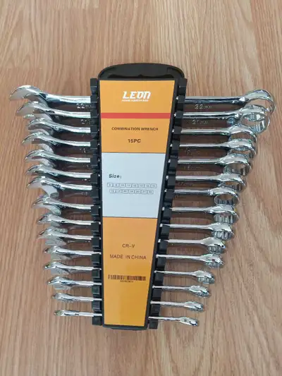 15-PC Wrench Set, Rivet Gun Drill Adapter, Ratchet Clamps, View more