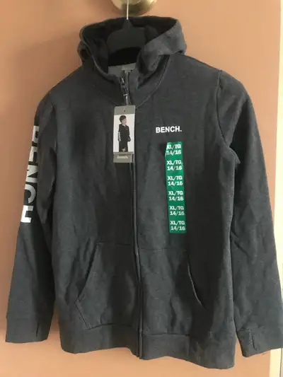 New Bench Boys' Full Zip Hoodie With Big Logo, XL, View more