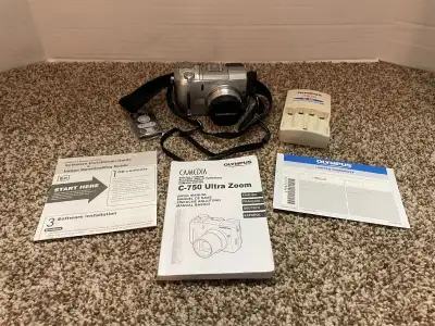 Olympus Camedia C-750 Ultra Zoom Digital Camera 4MP 10x Optical, View more