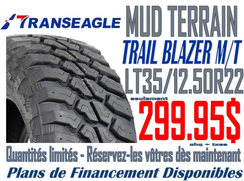 Pneu Mud Tires TRAILBLAZER M/T LT35X12.50X22 homologués NEUFS Pneus