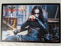 Mounted vintage Brandon Lee "The Crow" poster