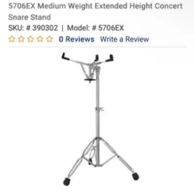 ISO: Extended Snare drum stand / tall “concert snare stand” in Drums & Percussion in City of Toronto - Image 3