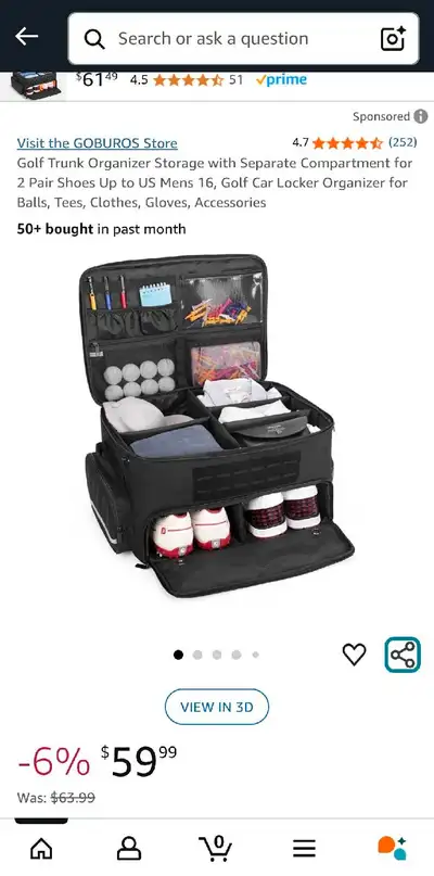 Car Trunk Golf Organizer, View more