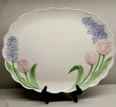 Serving plate from the Otagiri "Tulip Garden" collection , View more