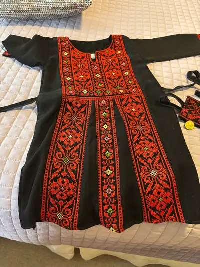 Traditional Embroidered Dress for Toddler, 18 Months with match,, View more