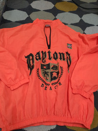 Vintage neon surf style, Daytona Beach windbreaker 