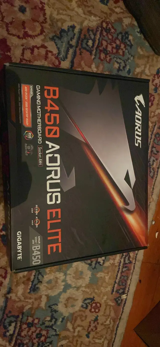 B450 Aorus Elite motherboard in Desktop Computers in Windsor Region - Image 2