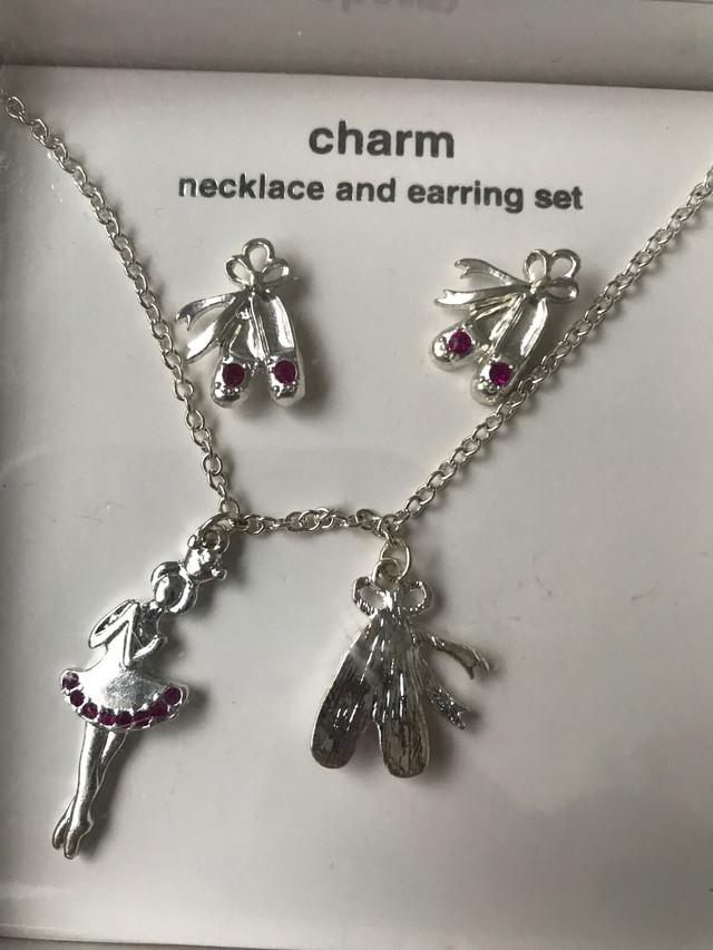 Justice Charm necklace and earrings set - ballerina in Jewellery & Watches in Guelph