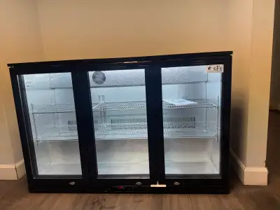 3 glass door backbar cooler new, View more