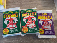 1991 score baseball series 1 & 2 wax packs