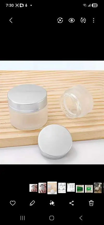 1pc of Frosted Glass Refillable container in 50 ml for Fac, View more