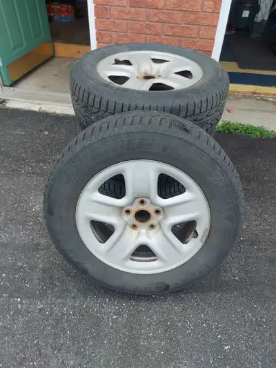 Winter tires and rims. Off a 2020 Toyota Sienna (sold vehicle). 225/65R17. Partially studded (about...