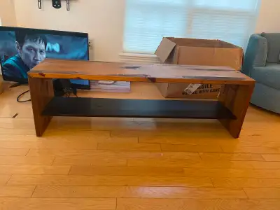  Rustic Wood-Look Console Table / TV Stand / Bench – $90 OBO, View more