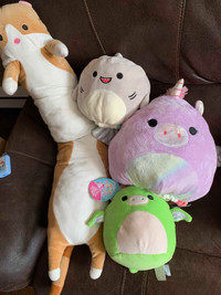 4 stuffed animals 