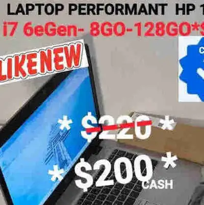 LAPTOP PERFORMANT  HP - i7 6eGen- 8GO- 128GO*SSD, View more