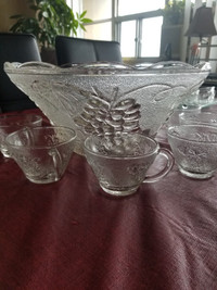 Antique glasses + bowl