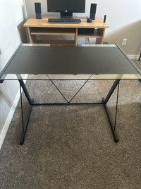 Small glass gaming desk 