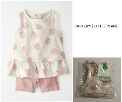 CARTER’S LITTLE PLANET - 3M - NWT - INFANT GIRLS 2PC OUTFIT, View more