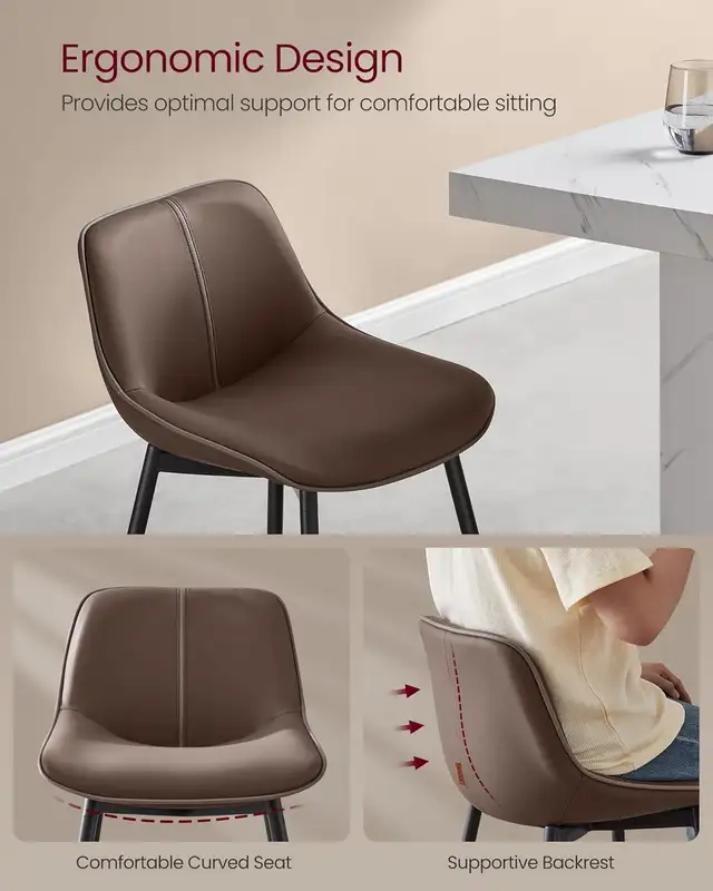 Bar Height Bar Stools with Back, Ergonomic Backrest, Synthetic L in Chairs & Recliners in Markham / York Region - Image 6