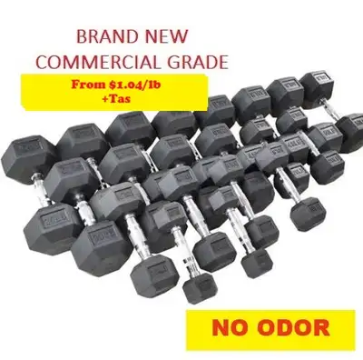 Non Toxic NO ODOR-TOP QUALITY New Rubber Hex Dumbbells dumbbell, View more