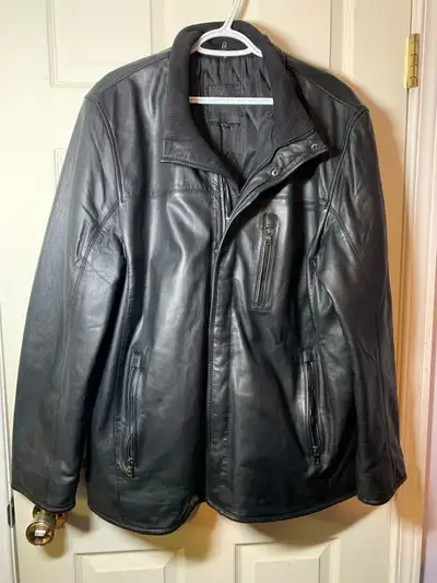 NWOT XL Sly & Co Men's Black Leather Jacket, View more