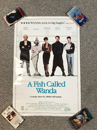 A Fish Called Wanda Vintage Movie Poster Jamie Lee Curtis