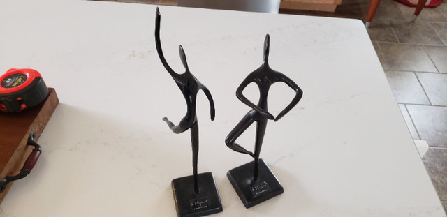 Vintage PAIR rare Badrul Khalique Bronze  Ballerina  Sculptures in Arts & Collectibles in Belleville - Image 3