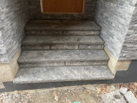 Porch, Chimney natural stone and Polyurethane concrete stone….