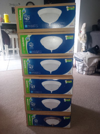 6 Ceiling light fixtures (bulbs included, all new never used)