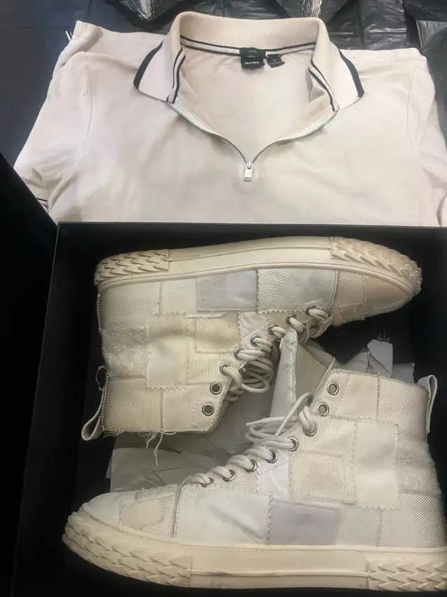 Pre-Owned, Giuseppe Calfskin Sneakers, Size 13 in Men's Shoes in Oakville / Halton Region - Image 3