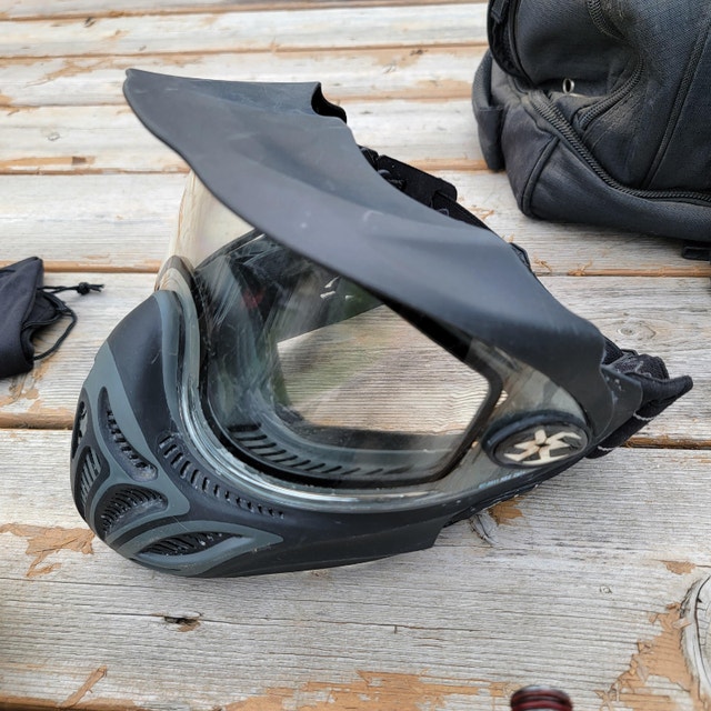 Tippmann A5 paintball marker set. Mask, barrel, tank, camo set