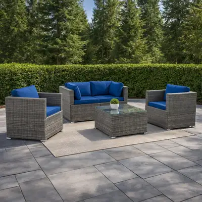 Parksville patio Set, includes love, 2 chairs, coffee table, View more