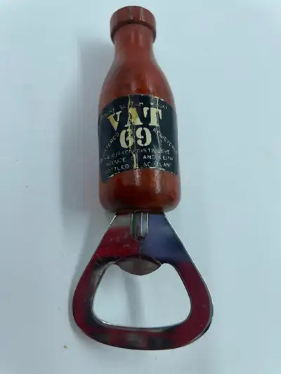 Vintage Vat 69 Scottish Whiskey bottle opener, View more