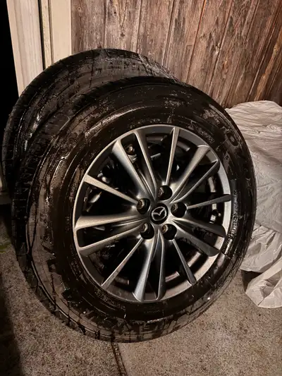 Complete set of 4 Mazda CX5 17 inch wheels with summer tires. Tire size is 225/65R17 Rims in a great...