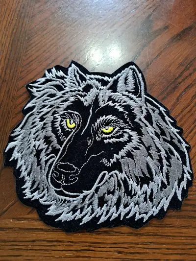 Embroidered  Wolf Patch, View more