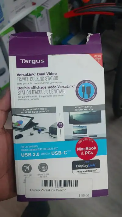 VersaLink Targus  Dual Video Travel Docking Station, View more