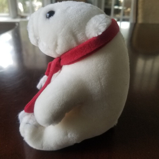 Coca-Cola Plush Polar Bear with Red Coke Scarf - Early 90s in Arts & Collectibles in City of Toronto - Image 2