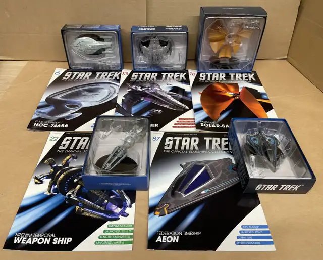 Star Trek Eaglemoss Complete with Packaging Five Ship Lot #362864361575298128