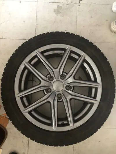 Selling a set of 17 inch wheels with 5x114.3 bolt pattern. The winter tires on it are old and should...