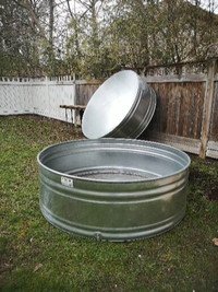 Galvanized Steel Stock Tanks - Two Available. 6' x 6' x 2'.
