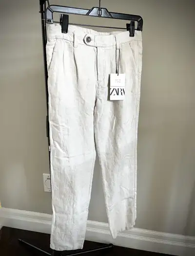 Boys Zara Pants (New) Size: 11-12 YRS Cotton/Linen