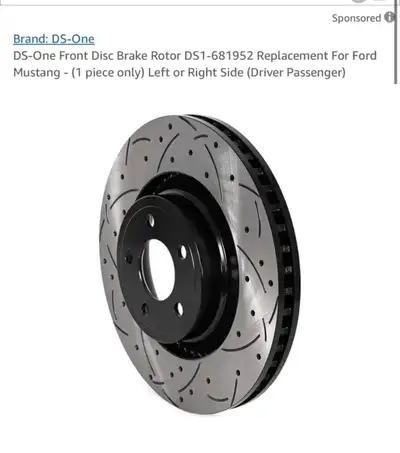 DS-ONE FRONT DISC BRAKE ROTOR DS1-681952 FOR FORD MUSTANG Retails: $129.64- $147.99 + tax Asking: $5...