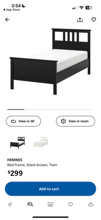 IKEA HEMNES BED FRAM WITH MATTRESS 